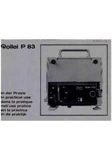 Rollei P 83 manual. Camera Instructions.